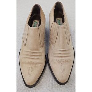 Maine Woods Dillon Tan Leather Western‎ Ankle Boots Womens 6 Pointed Toe Booties